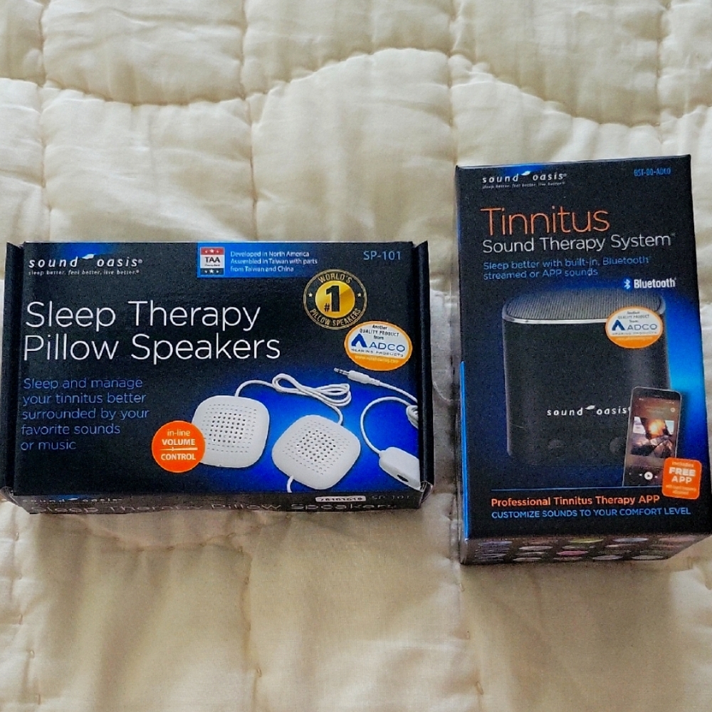 Sleep Therapy Pillow Speakers - White